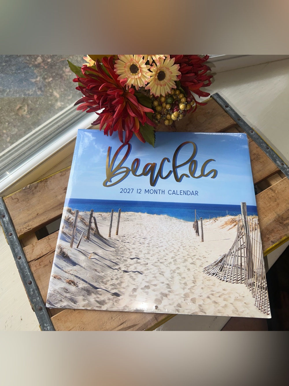 Beaches 2027 Wall Calendar 12" X 24" ~ New